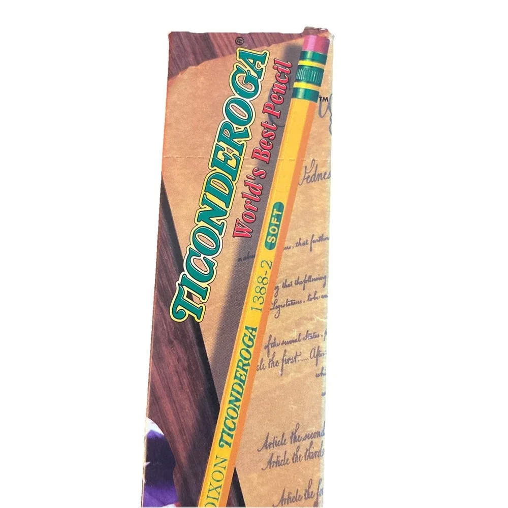 Vintage Box‎ Of  Dixon Ticonderoga 13882 No. 2 Soft Pencils 11 Of 12 In Box